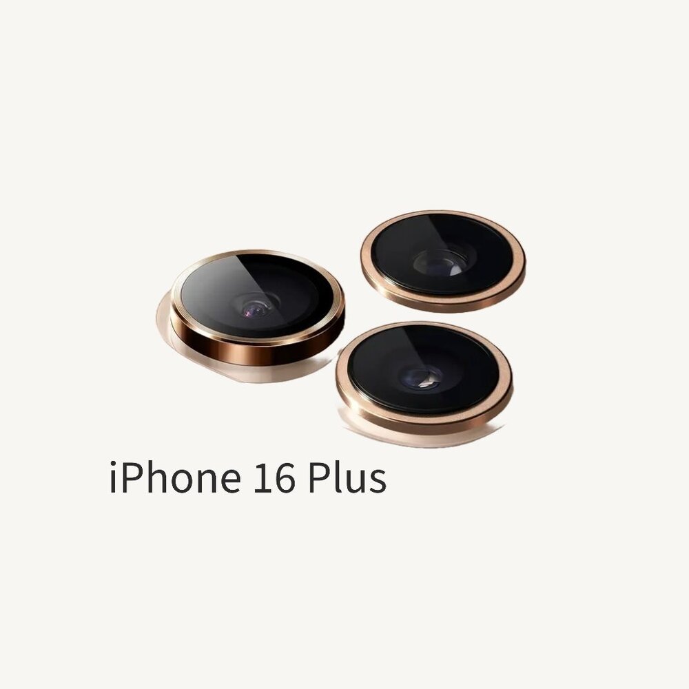 NEW iPhone 16 Plus Camera Lens Protectors Desert Titanium